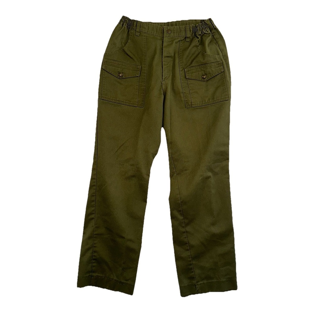 Boy Scouts of America Pants‎ Green Uniform Straight Leg Hemmed Workwear 90's